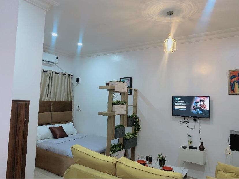 Cozy Studio Unit In Lekki Phase 1 - Kitchen, 24-7 Light, Wifi, Netflix Apartment Лагос Екстериор снимка